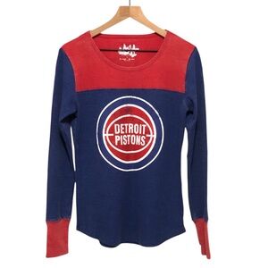 Detroit Pistons NBA Thermal Tee Waffle Knit Touch by Alyssa Milano
